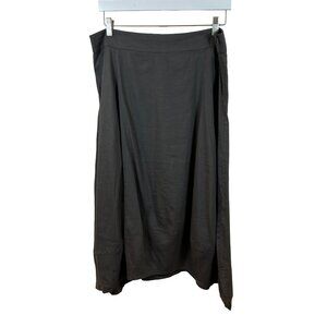 Eileen Fisher Gray Midi Lantern Skirt NWT Large